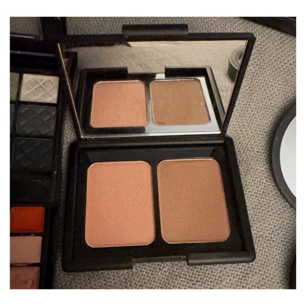 Makeup bundle - Eyeshadows Bronzer Shine Control Lipsticks Body Lotion brushes